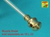 Aber 16l-29 Barrel for the Pak 40 anti-tank gun without muzzle brake / Lufa do armaty p/panc Pak 40 bez hamulca wylotowego 1/16